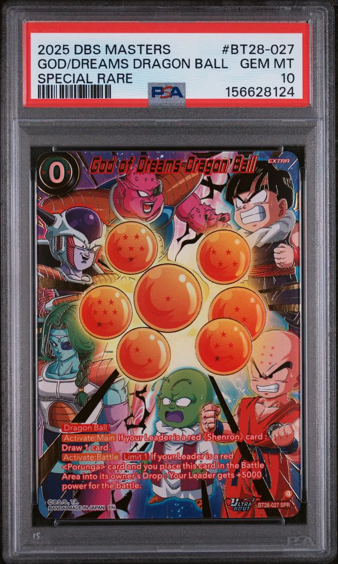 2025 #BT28-027 God of Dreams Dragon Ball PSA 10 Dragon Ball Super Card Game Masters Series 28 Prismatic Clash