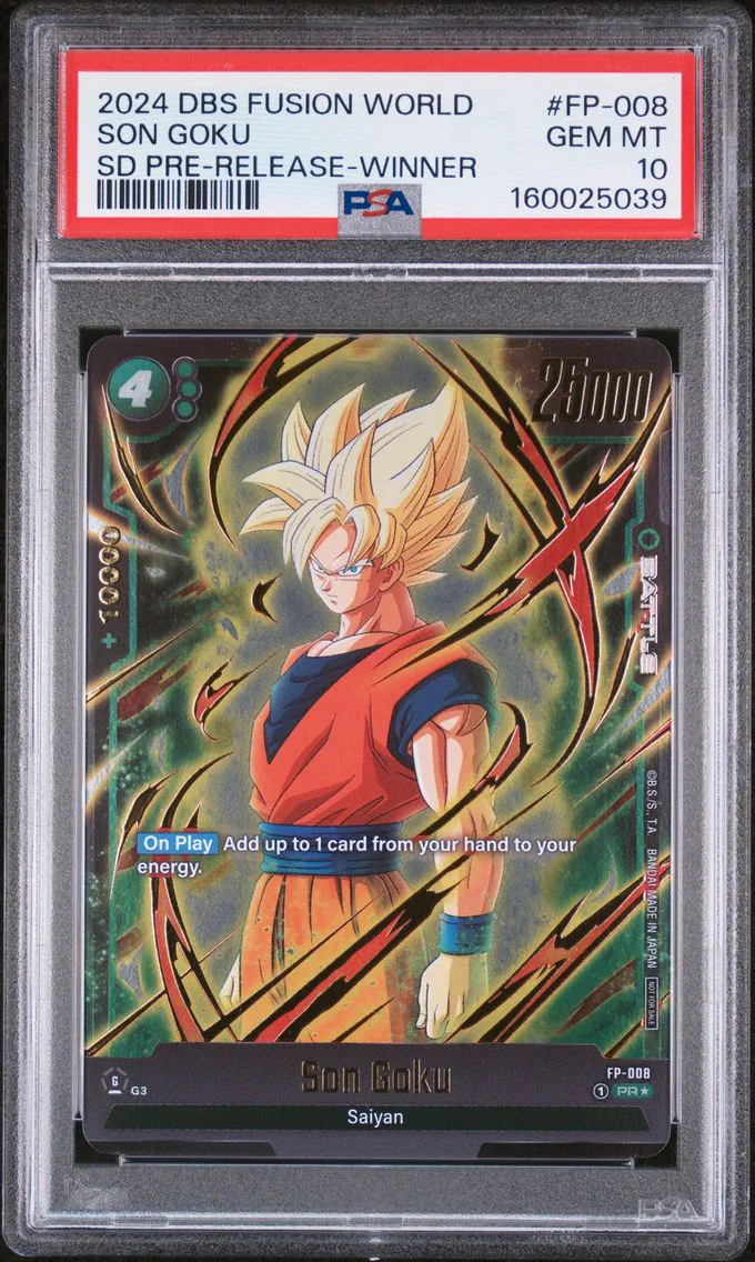 2024 #FP-008 Son Goku PSA 10 Dragon Ball Super Card Game Fusion World Starter Deck Pre-Release Event