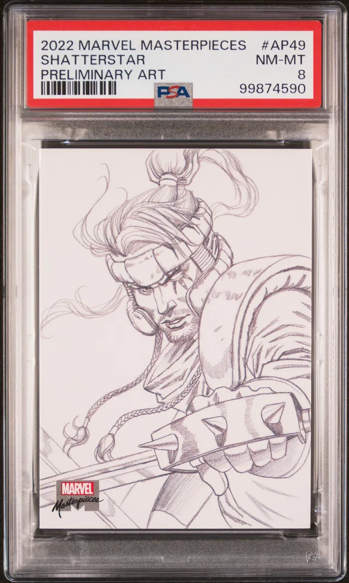 2022 #AP49 Shatterstar PSA 8 Skybox Marvel Masterpieces Preliminary Art