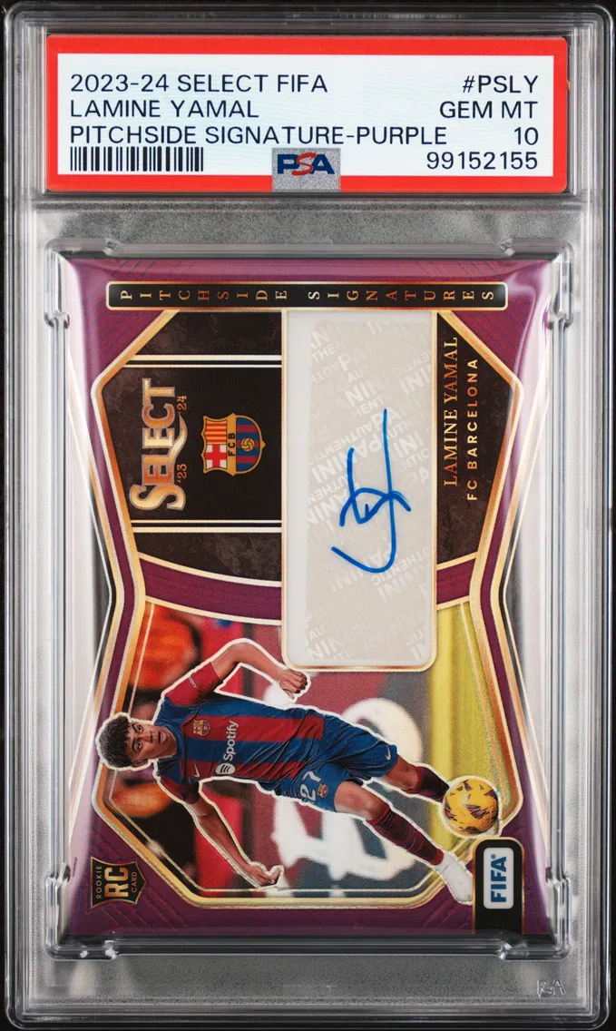 2023 #PSLY Lamine Yamal PSA 10 Panini Select FIFA Pitchside Signatures