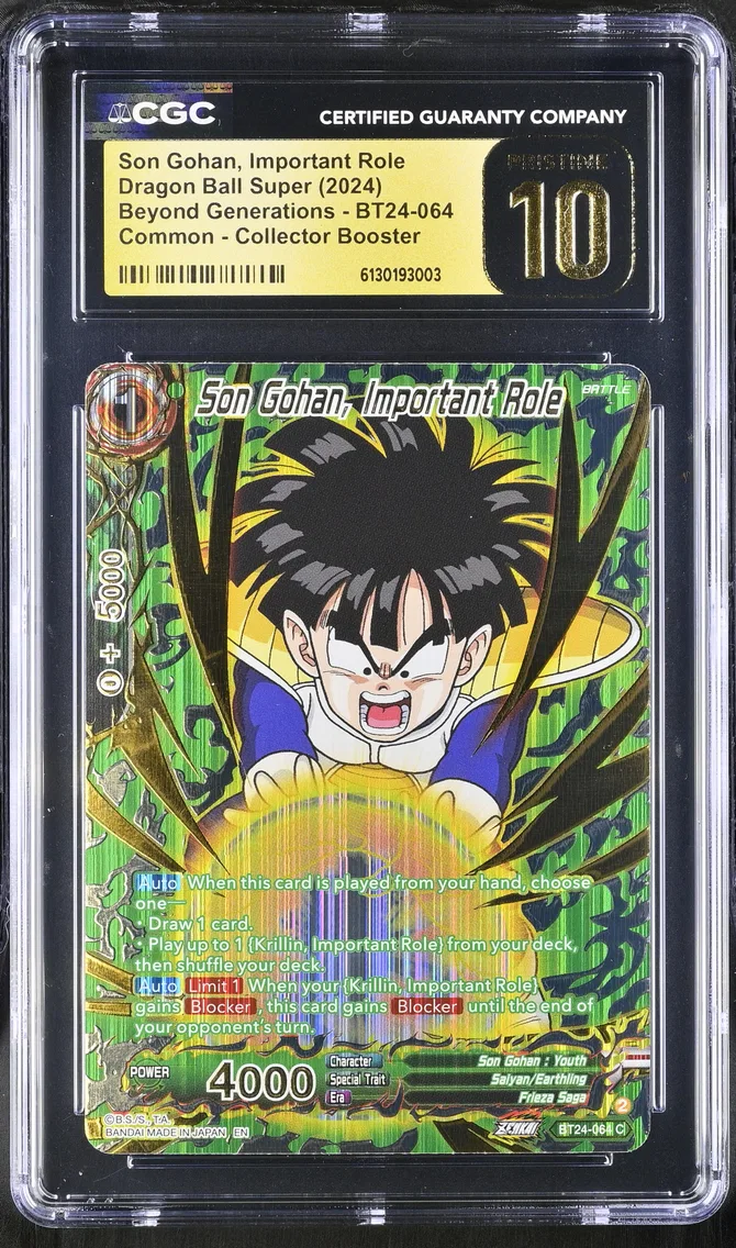 2024 #BT24-064 Son Gohan, Important Role CGC 10 Pristine Beyond Generations (BT24) - English