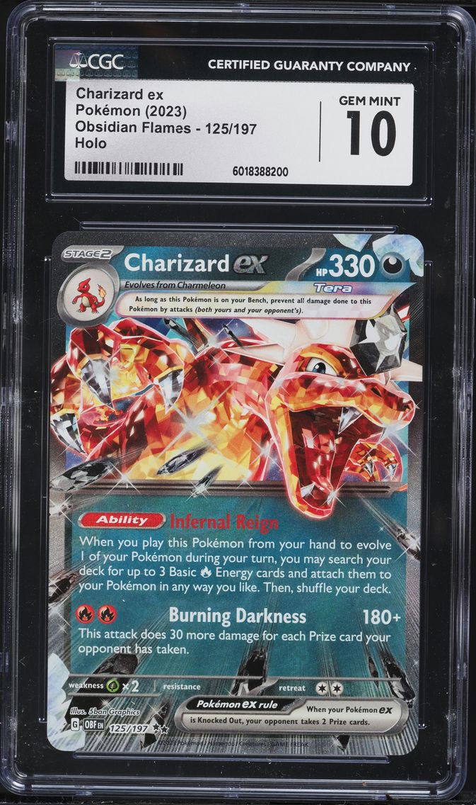 2023 #125 Charizard EX CGC 10 Obf EN-Obsidian Flames Pokemon