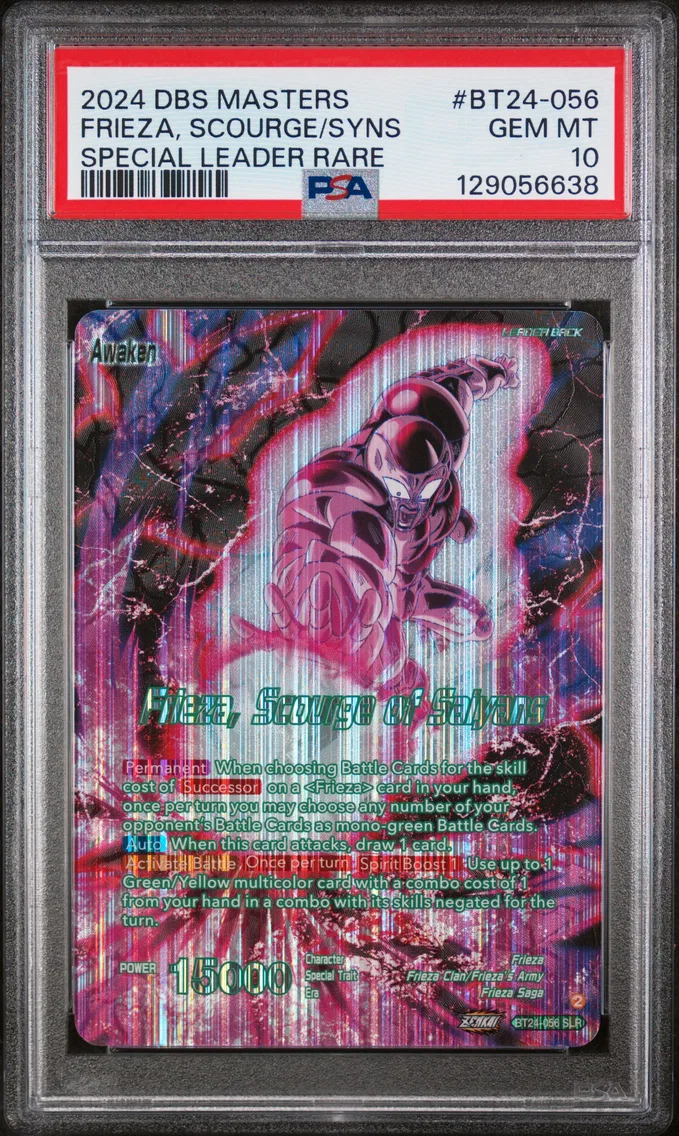 2024 #BT24-056 Frieza/Frieza, Scourge of Saiyans PSA 10 Dragon Ball Super Card Game Masters Series 24 Beyond Generations