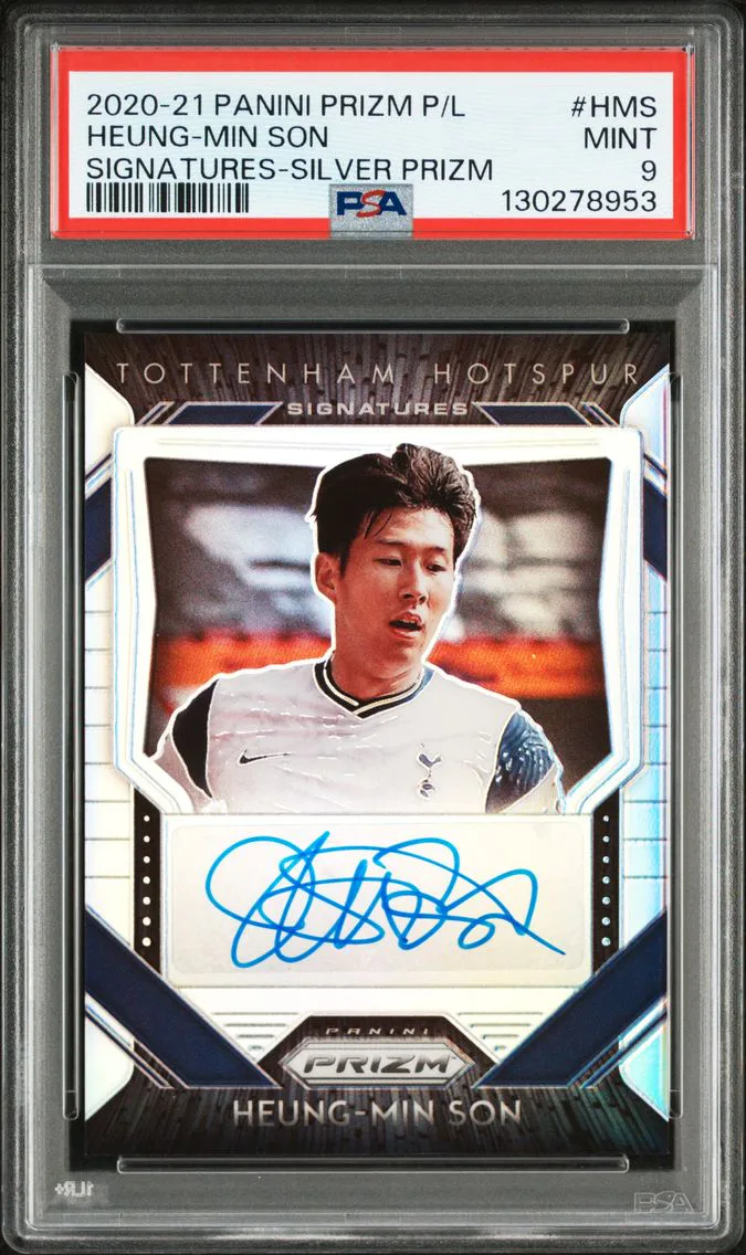 2020 #HMS Heung-Min Son PSA 9 Panini Prizm Premier League Signatures