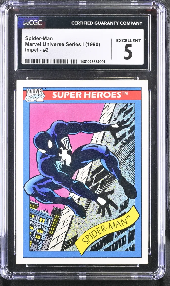 1990 #2 Spider-Man CGC 5 Marvel Universe Series I - English