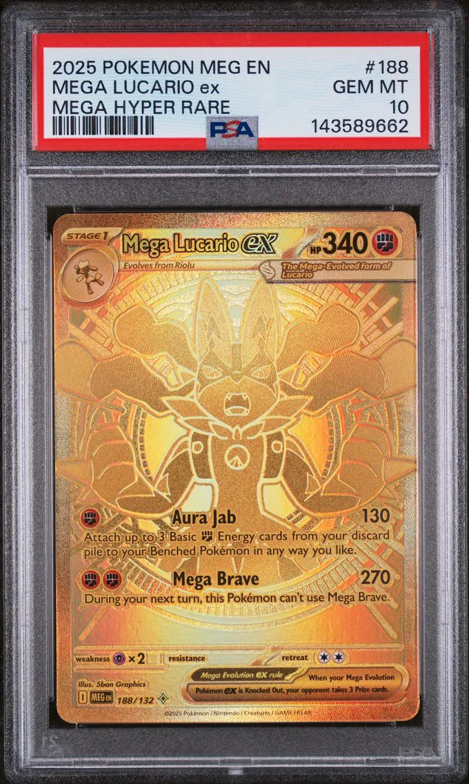 2025 #188 Mega Lucario EX PSA 10