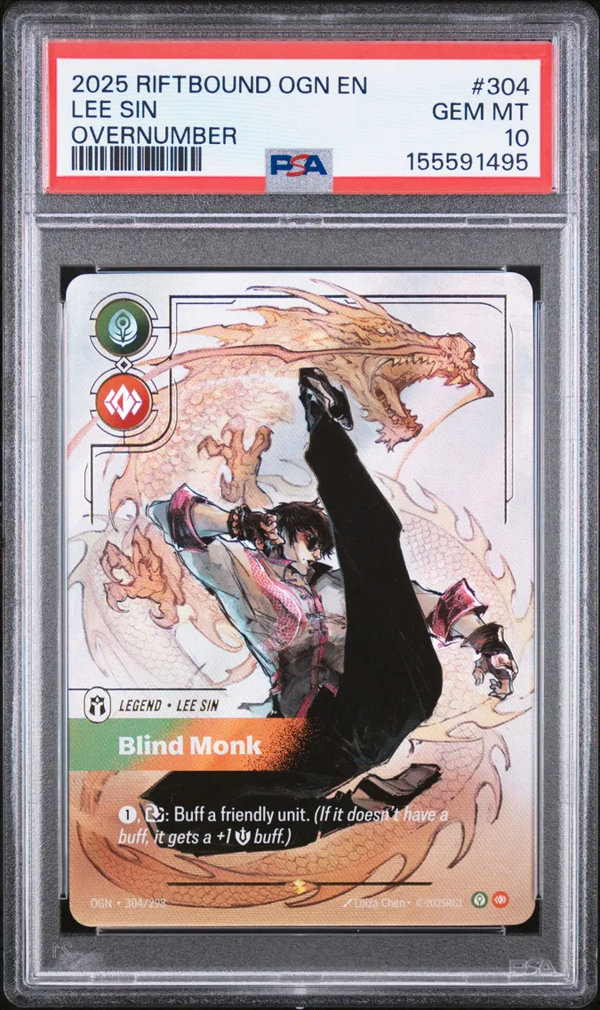 2025 #304 Lee Sin - Blind Monk PSA 10 Riftbound: League of Legends Ogn-Origins