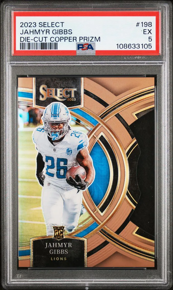 2023 #198 Jahmyr Gibbs PSA 5 Panini Select