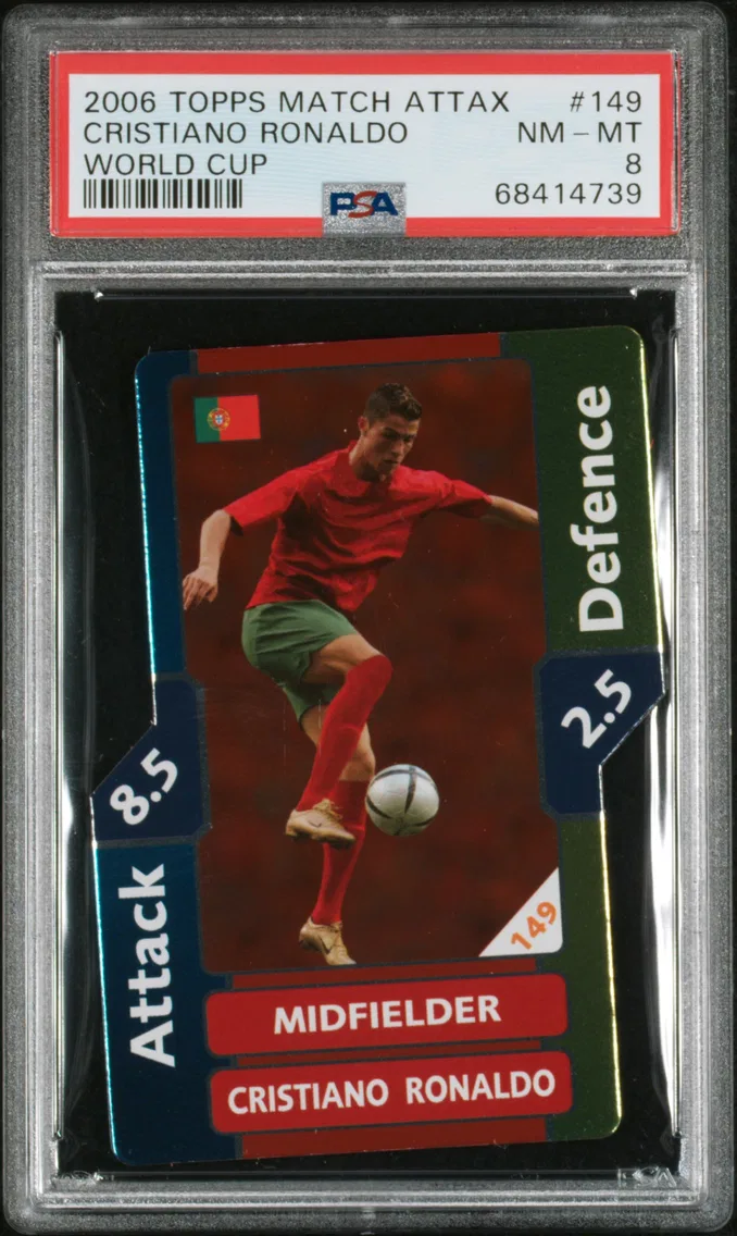 2006 #149 CRISTIANO RONALDO PSA 8 Topps Match Attax World Cup