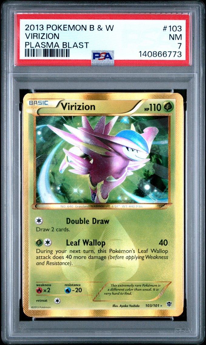 2013 #103 Virizion PSA 7 Black & White Plasma Blast Pokemon