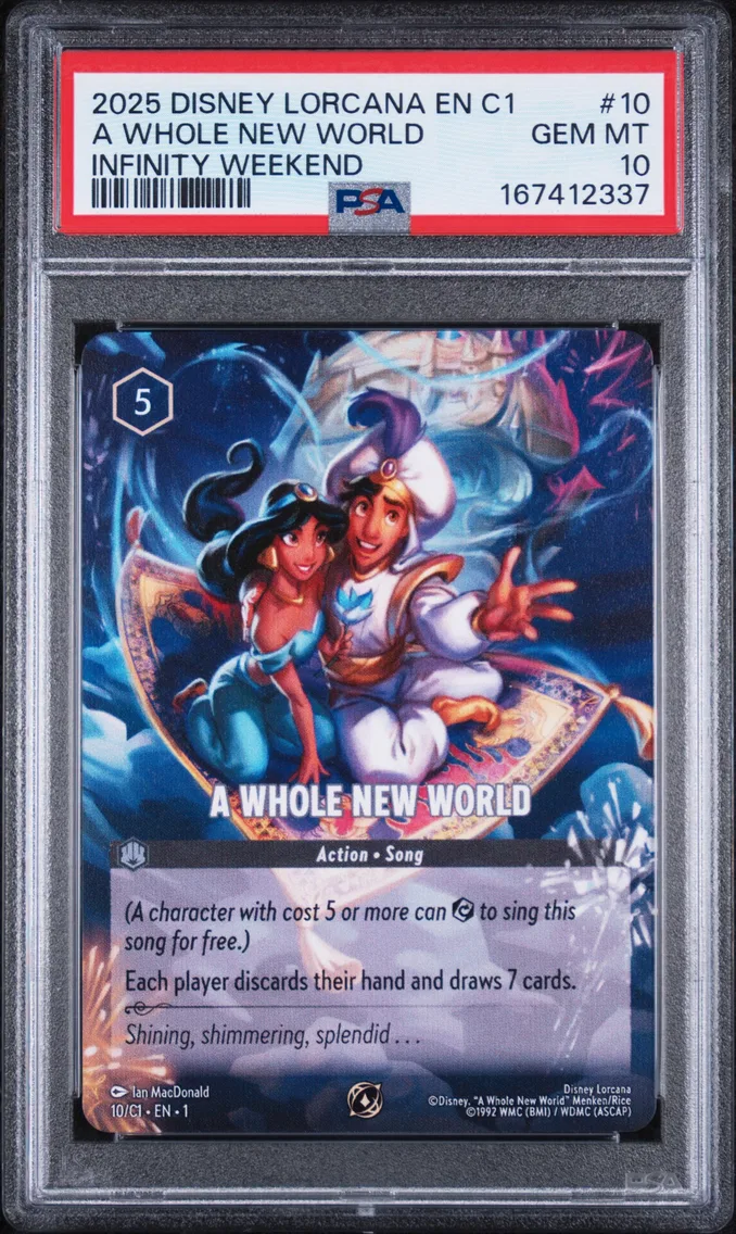 2025 #10 A Whole New World PSA 10 Disney Lorcana EN C1-Lorcana Challenge Promo