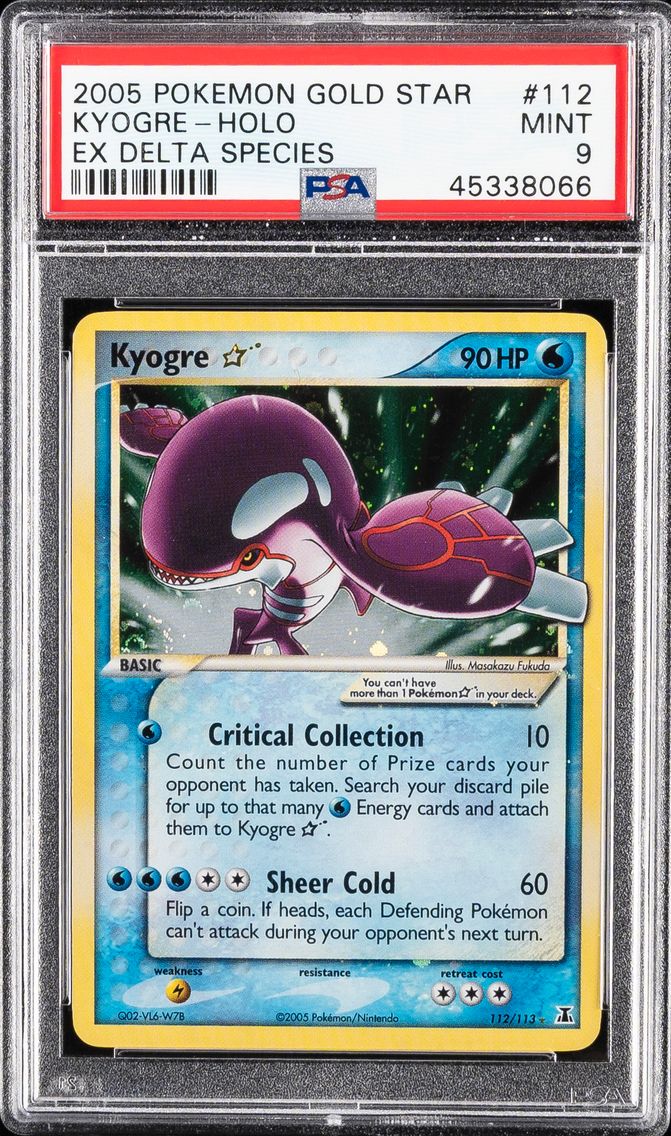2005 #112 Kyogre-Holo Gold Star