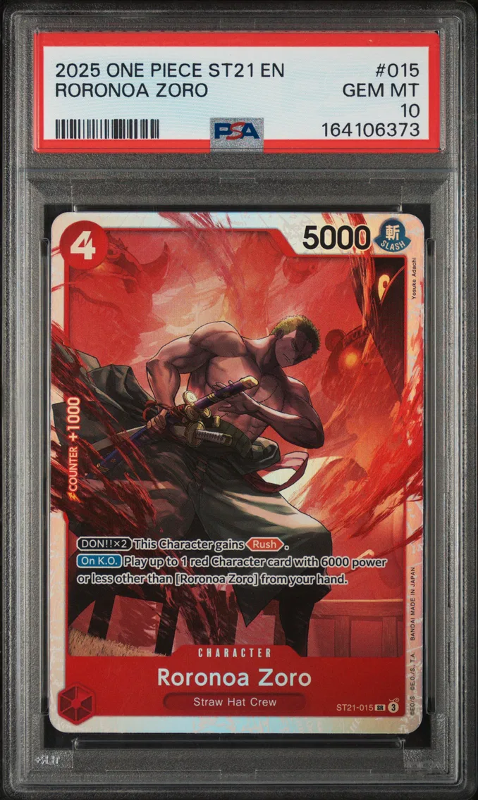 2025 #015 Roronoa Zoro PSA 10 One Piece Starter Deck ST21-EX Gear 5
