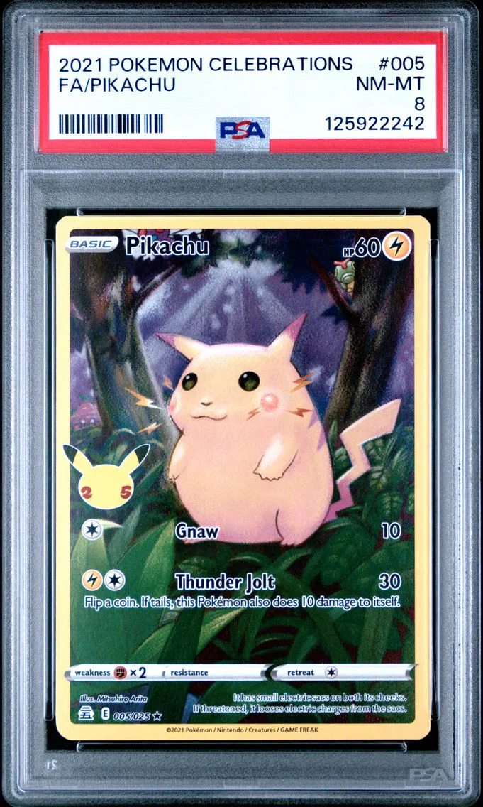 2021 Pokemon Celebrations Full Art/Pikachu Celebrations #5 PSA 8