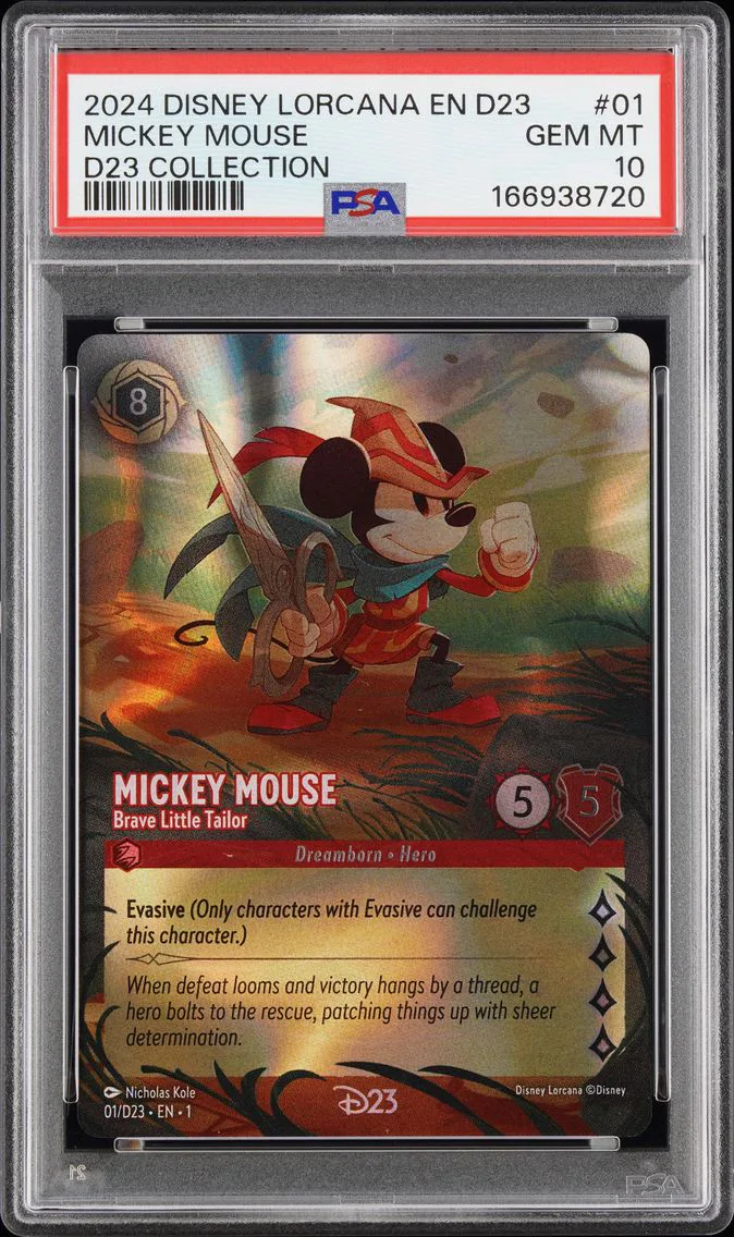 2024 #01 Mickey Mouse - Brave Little Tailor PSA 10 Disney Lorcana EN D23-D23 Expo Promo