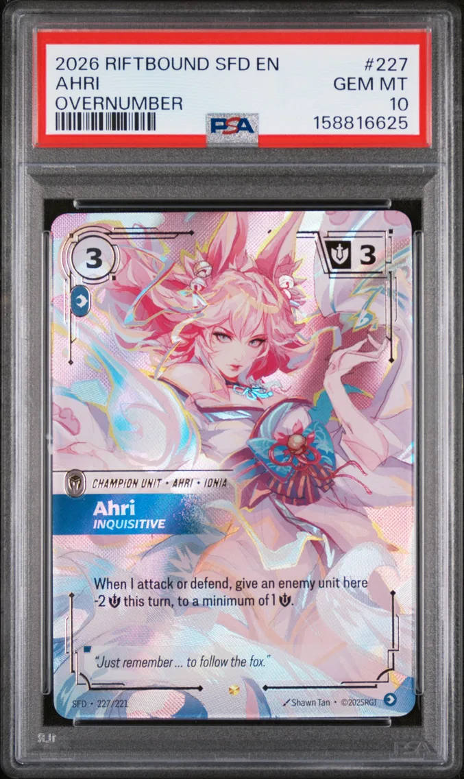 2026 #227 Ahri - Inquisitive PSA 10 Riftbound: League of Legends Sfd-Spiritforged