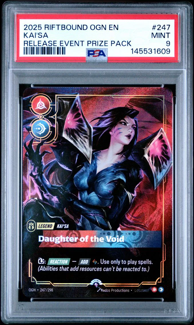 2025 #247 Kai'SA - Daughter of the Void PSA 9 Riftbound: League of Legends Ogn-Origins