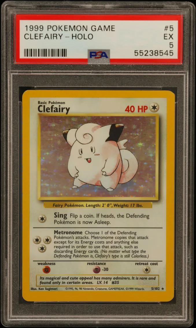 1999 #5 Clefairy-Holo PSA 5 Game