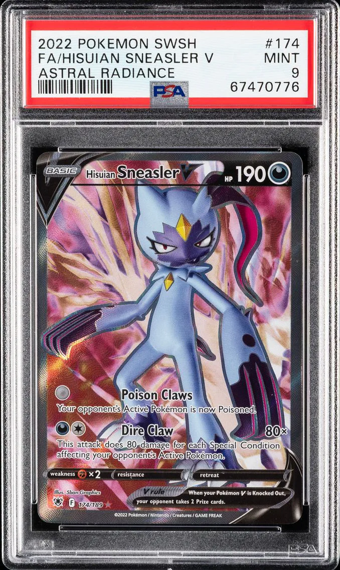 2022 Pokemon Sword & Shield Astral Radiance Full Art/Hisuian Sneasler Sword & Shield Astral Radiance #174 PSA 9