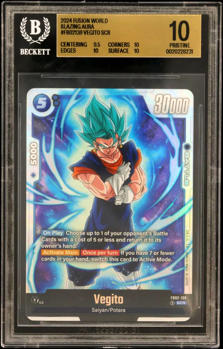 2024 #FB02139 Vegito SCR BGS 10 Dragon Ball Super Fusion World Blazing Aura
