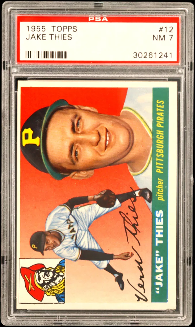 1955 #12 Jake Thies PSA 7 Topps
