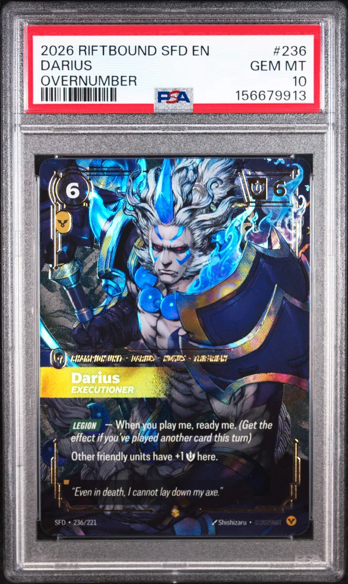 2026 #236 Darius - Executioner PSA 10 Riftbound: League of Legends Sfd-Spiritforged