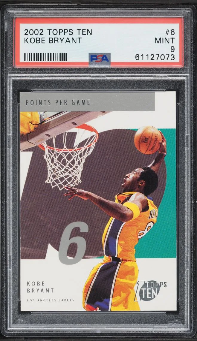 2002 #6 Kobe Bryant PSA 9 Topps Ten