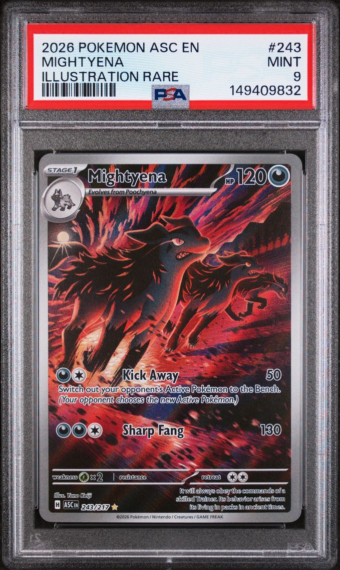 2026 #243 Mightyena PSA 9 Asc EN-Ascended Heroes