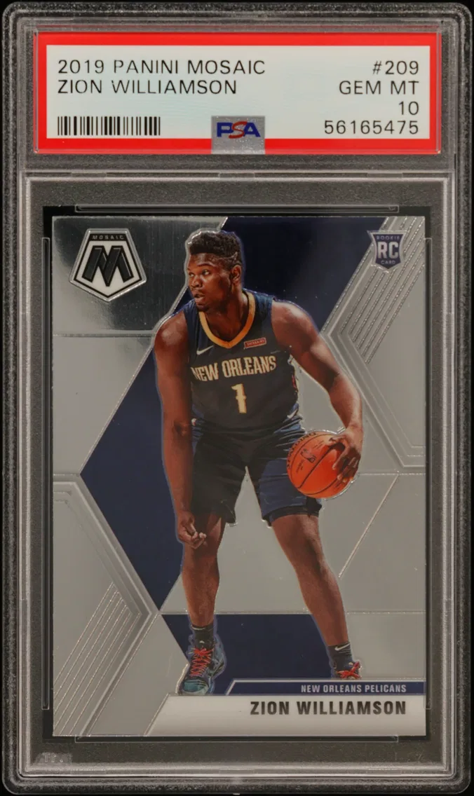 2019 #209 Zion Williamson PSA 10 Panini Mosaic