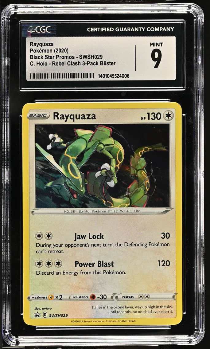 2020 #SWSH029 Rayquaza CGC 9 Black Star Promos - Sword & Shield - English