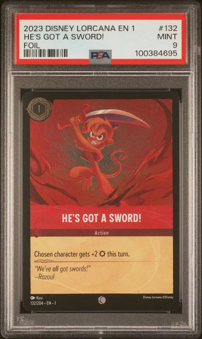 2023 #132 He's Got A Sword! PSA 9 Disney Lorcana EN 1-the First Chapter