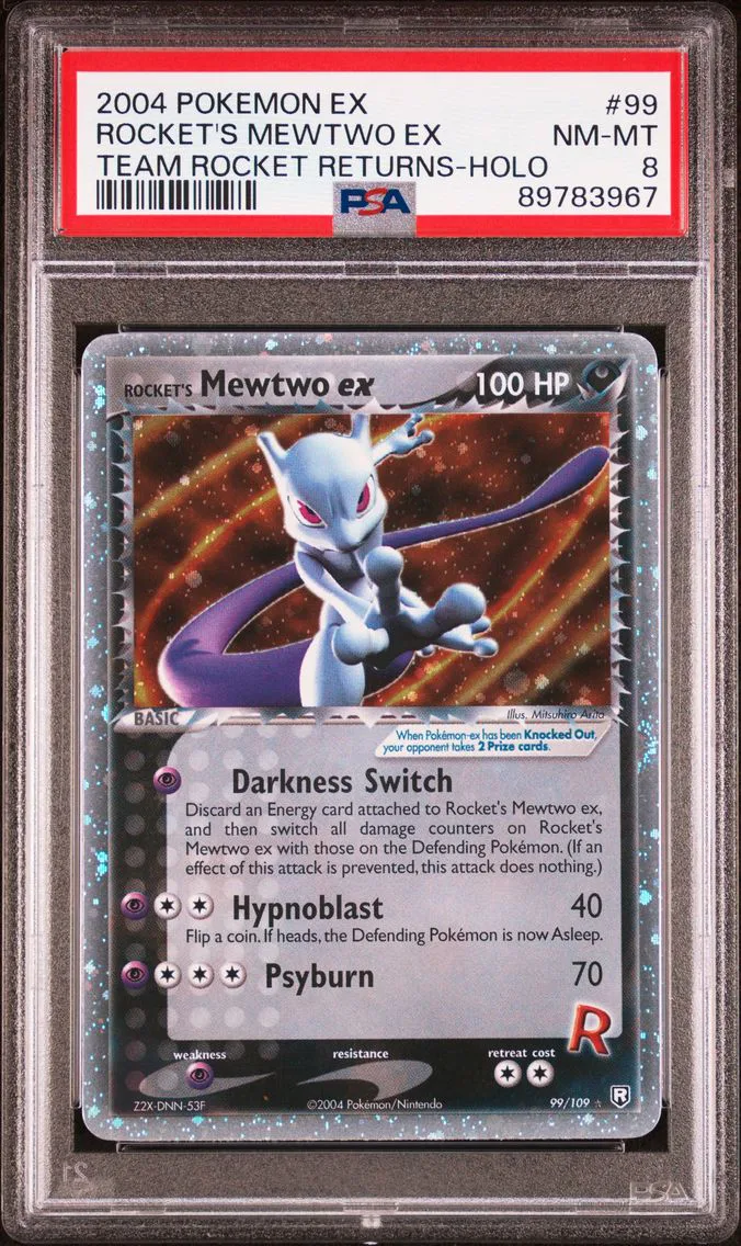 2004 #99 Rocket's Mewtwo EX-Holo PSA 8 EX Team Rocket Returns