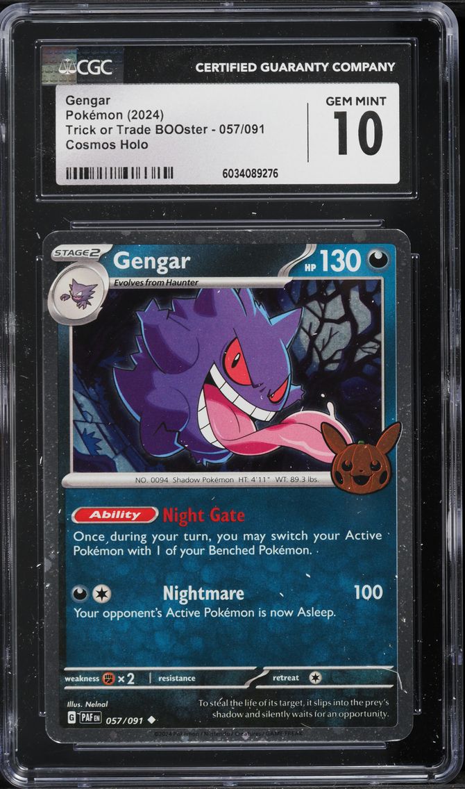 2024 #057 Gengar CGC 10 Trick or Trade Pokemon