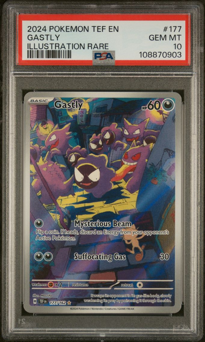 2024 #177 Gastly PSA 10 Tef EN-Temporal Forces Pokemon