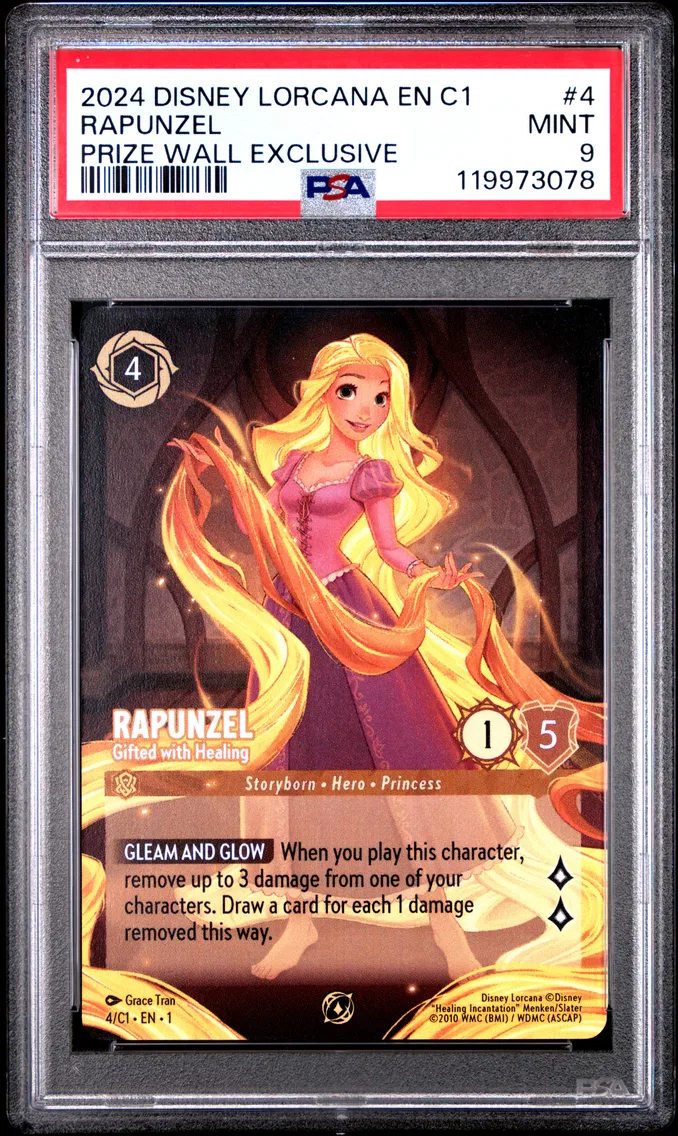 2024 #4 Rapunzel - Gifted With Healing PSA 9 Disney Lorcana EN C1-Lorcana Challenge Promo