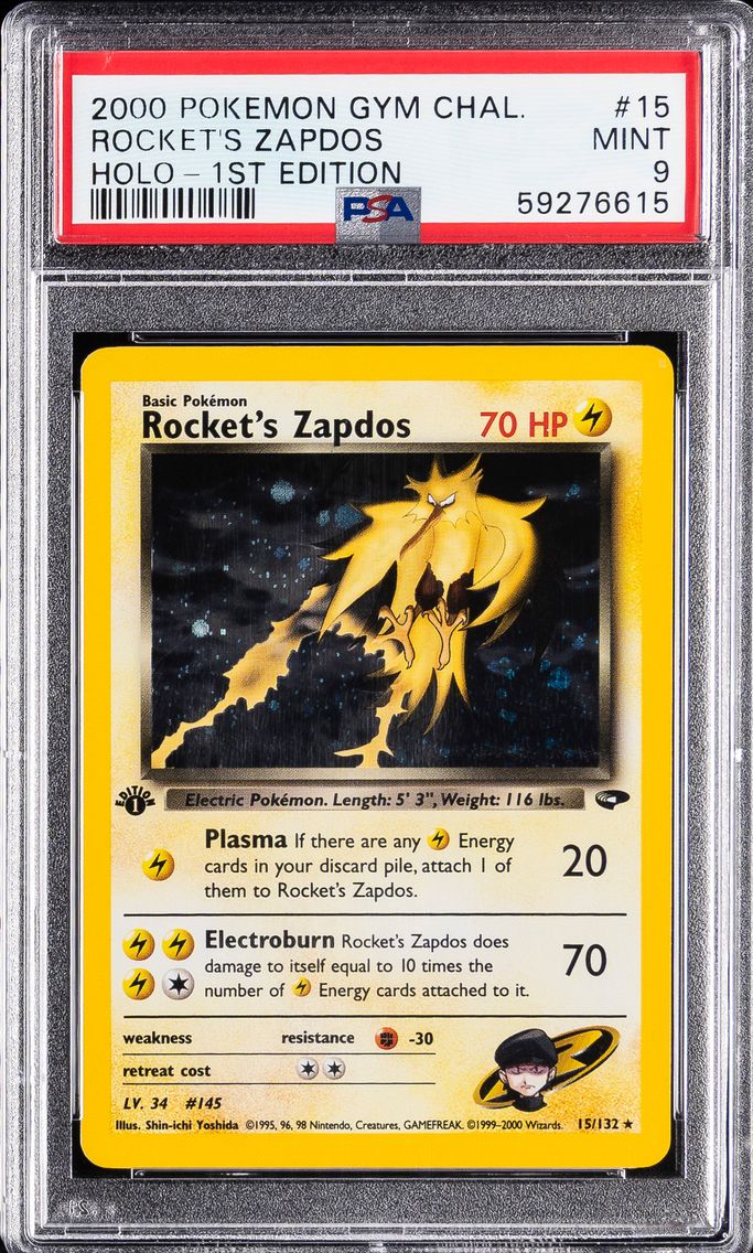 2000 #15 Rocket's Zapdos Holo-1s
