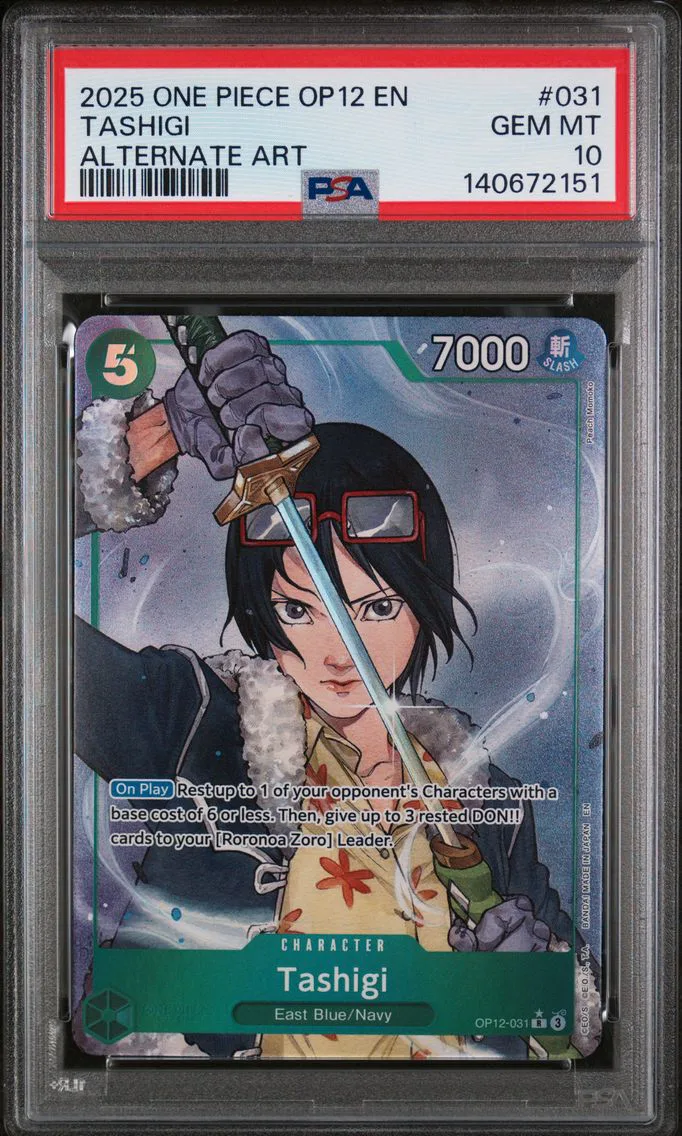 2025 #031 Tashigi PSA 10 One Piece OP12-Legacy of the Master