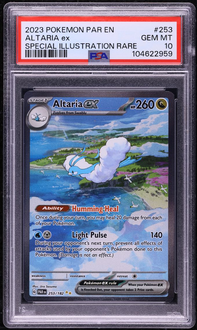 2023 #253 SCARLET & VIOLET PARADOX RIFT SIR ALTARIA EX PSA 10 POKEMON