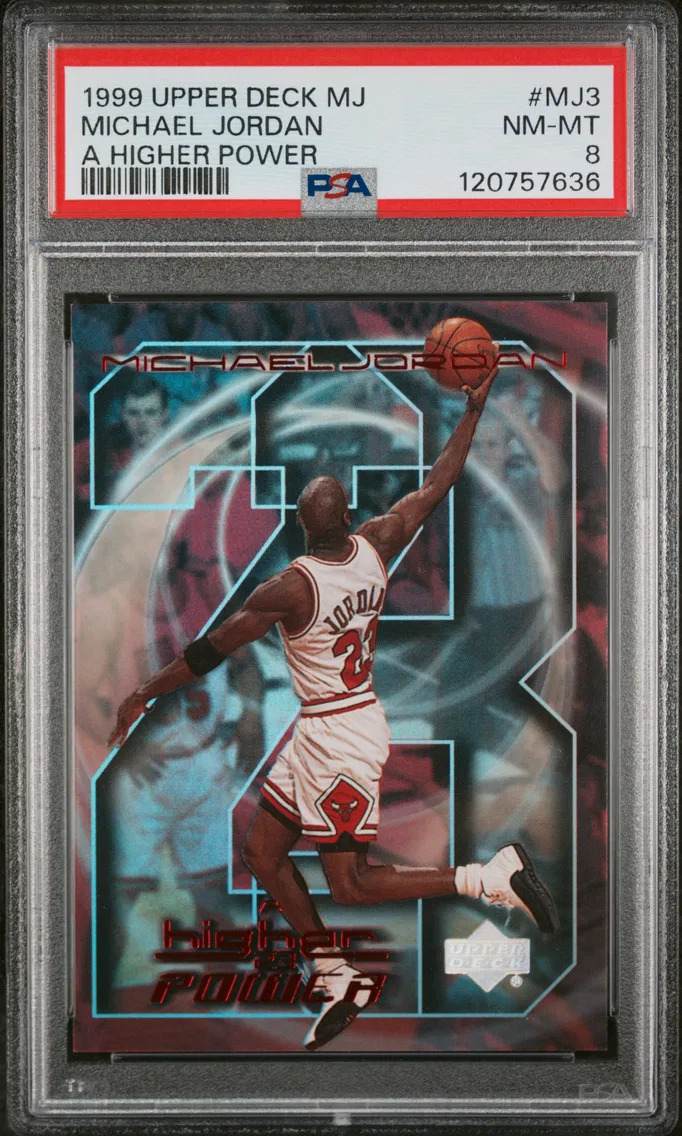 1999 #MJ3 Michael Jordan PSA 8 Upper Deck MJ A Higher Power