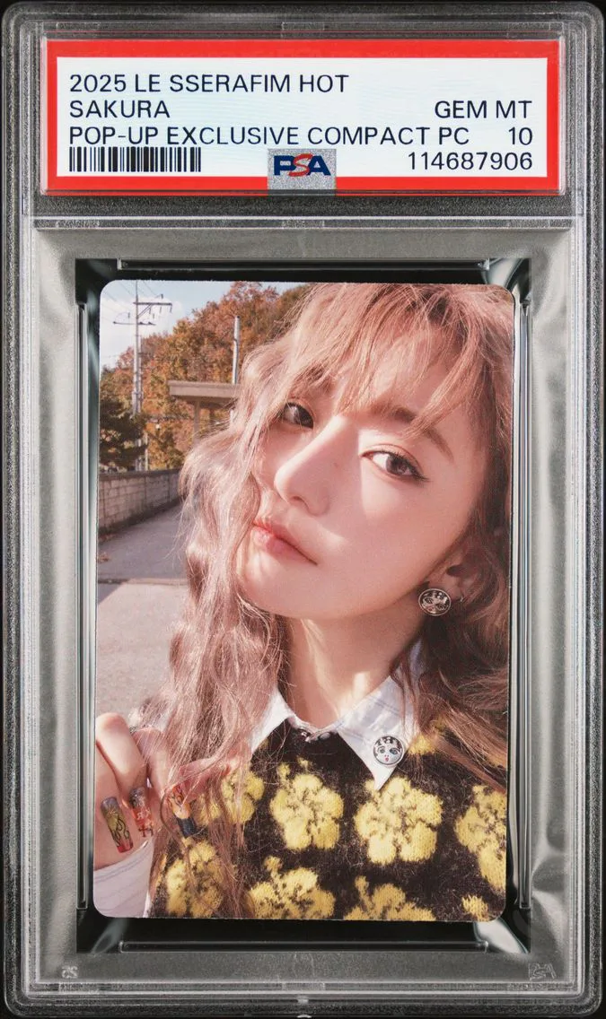 2025 #NA Sakura PSA 10 Le Sserafim 5th Mini Album Hot Pop-Up Exclusive Compact Ver. Photocards