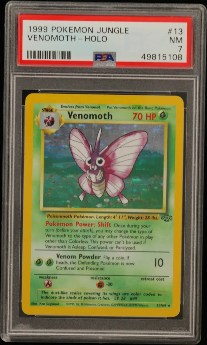 1999 #13 Venomoth-Holo PSA 7 Jungle
