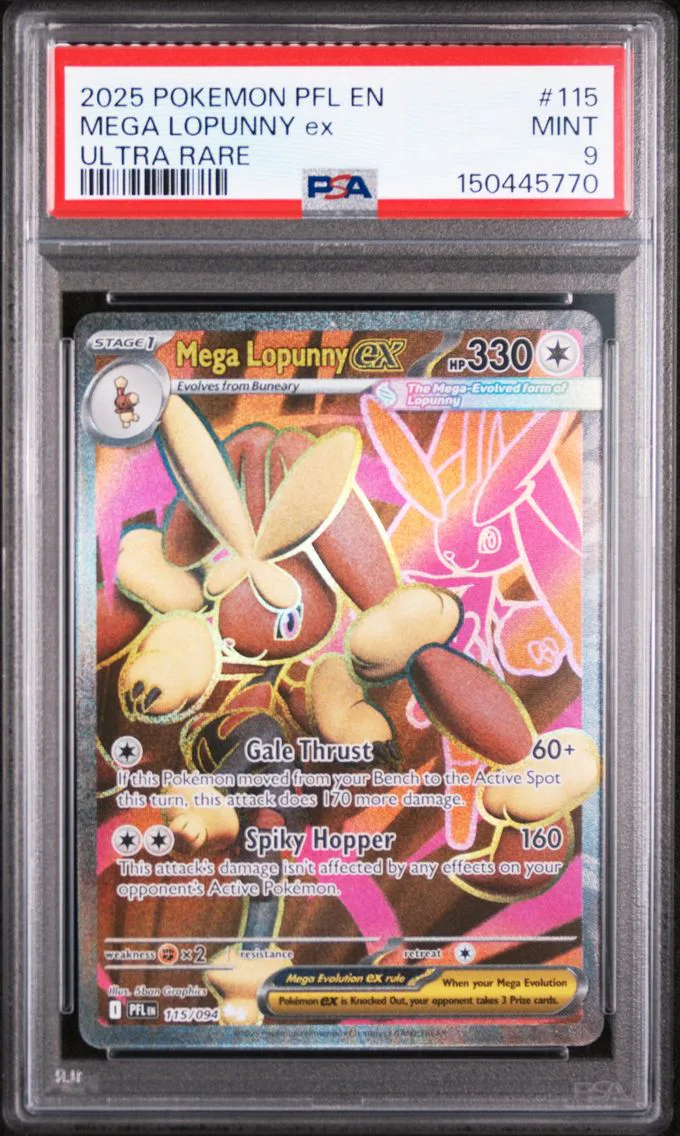 2025 #115 Mega Lopunny EX PSA 9 Pfl EN-Phantasmal Flames