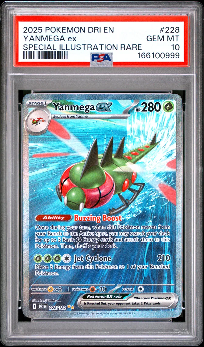 2025 #228 Yanmega EX PSA 10 Dri EN-Destined Rivals