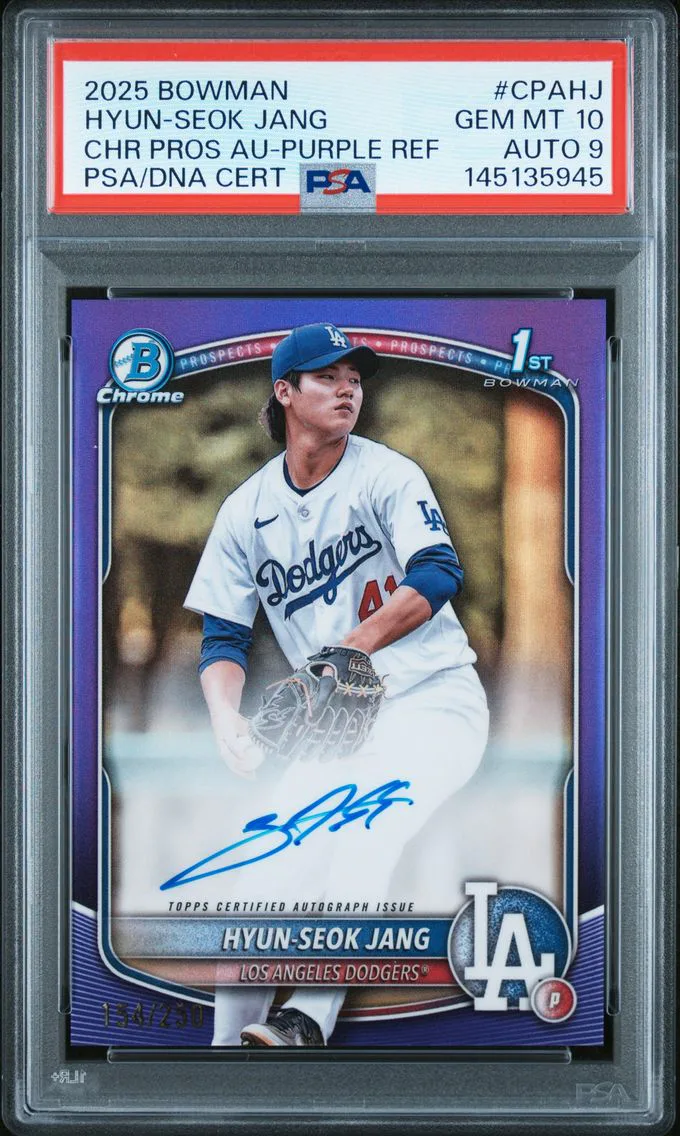 2025 #CPAHJ Hyun-Seok Jang PSA 10 Bowman Chrome Prospect Autographs