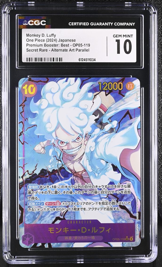 2024 #OP05-119 Monkey D. Luffy CGC 10 Premium Booster: The Best (PRB-01) - Japanese
