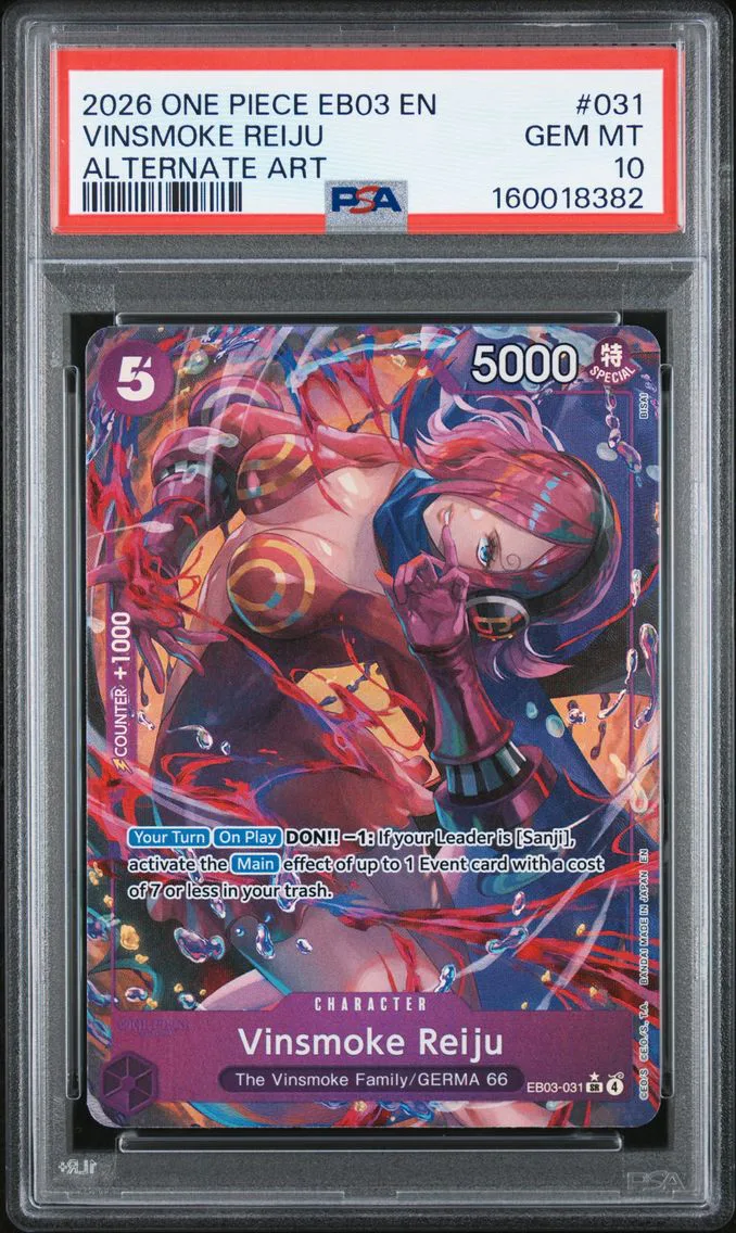 2026 #031 Vinsmoke Reiju PSA 10 One Piece EB03-Extra Booster -One Piece Heroines Edition-
