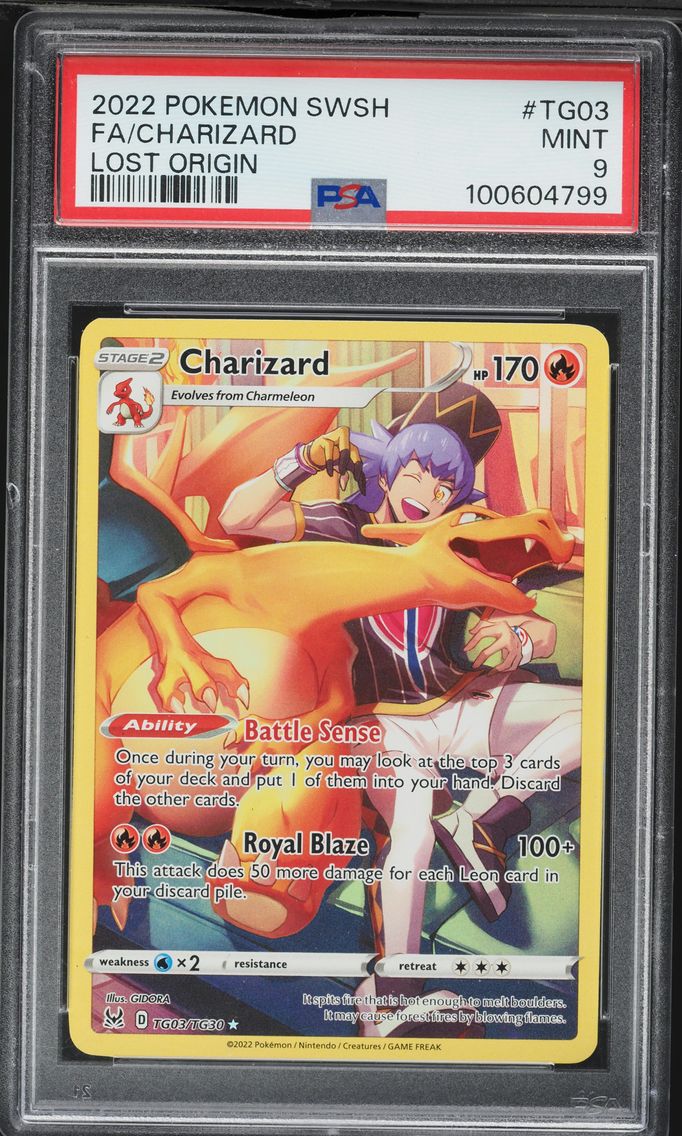 2022 #TG03 Full Art/Charizard PSA 9 Sword & Shield Lost Origin Pokemon