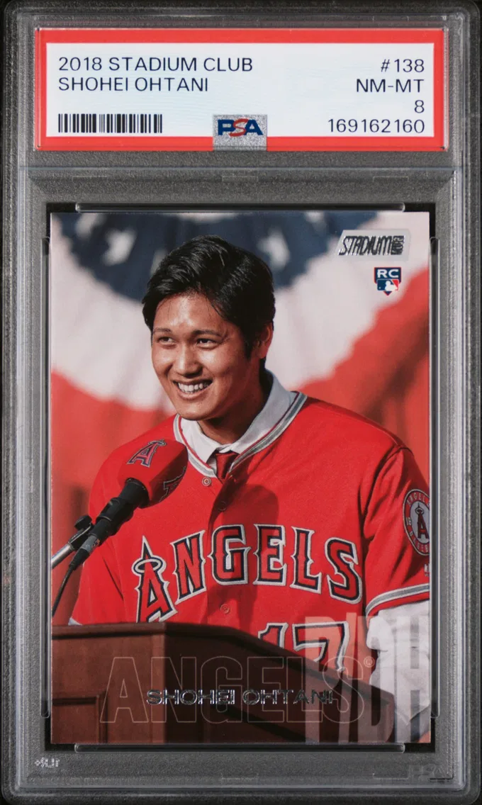 2018 #138 Shohei Ohtani PSA 8 Stadium Club