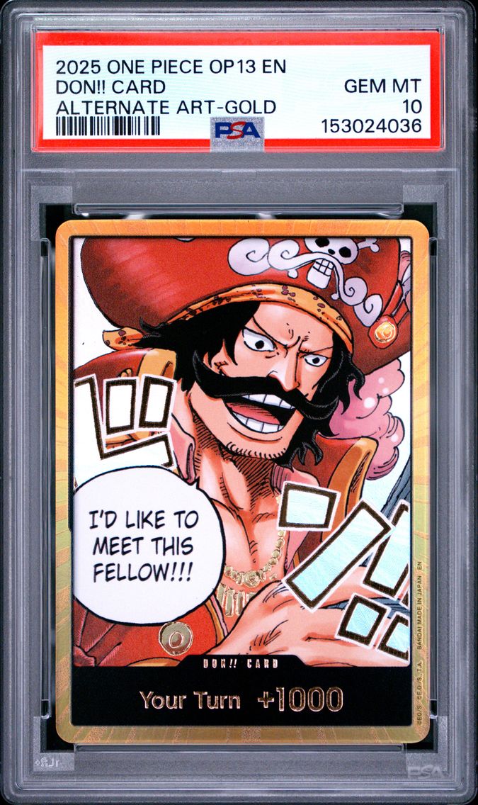 2025 #NA Don!! Card PSA 10 One Piece OP13-Carrying on His Will