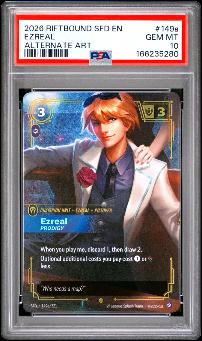 2026 #149a Ezreal - Prodigy PSA 10 Riftbound: League of Legends Sfd-Spiritforged